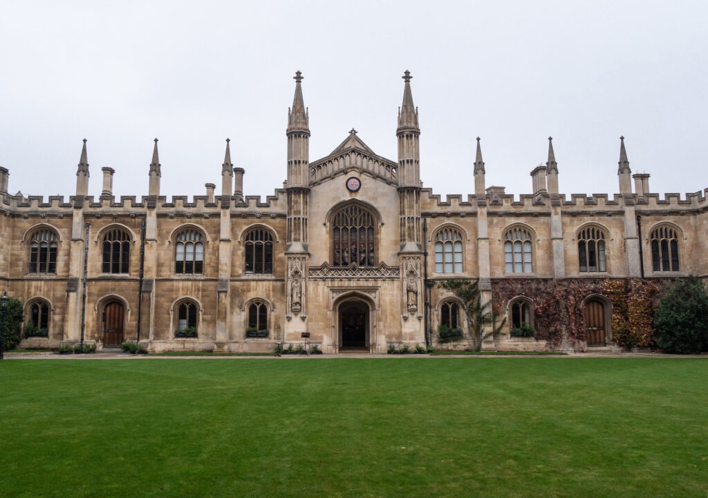 Historic architecture of the University of Cambridge, showcasing the site for studying psychology, by The Red Pen